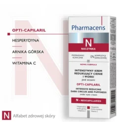 Pharmaceris N Opti-Capilaril, intensywny krem redukujący cienie i worki pod oczami, 15 ml