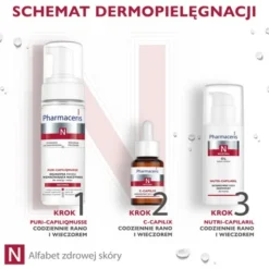 Pharmaceris N Puri-Capiliqmusse, delikatna pianka wzmacniająca naczynka, do mycia twarzy i oczu, 150 ml