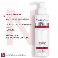 Pharmaceris N Puri-Capilium, żel kojący zaczerwienienia, do mycia twarzy i oczu, 190 ml