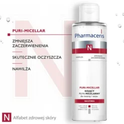 Pharmaceris N Puri-Micellar, płyn micelarny do oczyszczania i demakijażu twarzy i oczu, 200 ml