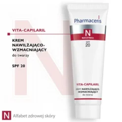 Pharmaceris N Vita-Capilaril, krem nawilżająco-wzmacniający, SPF 20, 50 ml