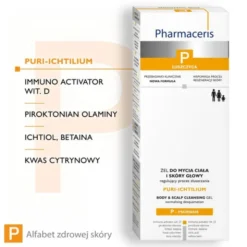 Pharmaceris P Puri-Ichtilium, żel do mycia ciała i skóry głowy, 250 ml