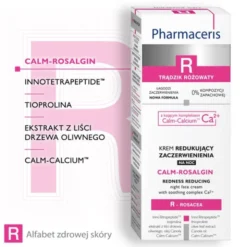 Pharmaceris R Calm-Rosalgin, krem redukujący zaczerwienienia na noc, 30 ml