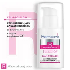 Pharmaceris R Calm-Rosalgin, krem redukujący zaczerwienienia na noc, 30 ml