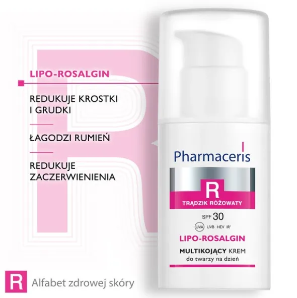 Pharmaceris R Lipo-Rosalgin, multikojący krem do twarzy na dzień SPF 30, 30 ml