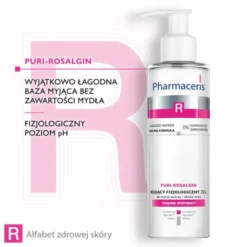Pharmaceris R Puri-Rosalgin, kojący fizjologiczny żel do mycia twarzy i okolic oczu, 190 ml