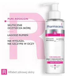 Pharmaceris R Puri-Rosalgin, kojący fizjologiczny żel do mycia twarzy i okolic oczu, 190 ml