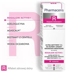 Pharmaceris R Rosalgin Active +, ultra aktywny żel na rumień i zmiany grudkowo-krostkowe, 30 ml