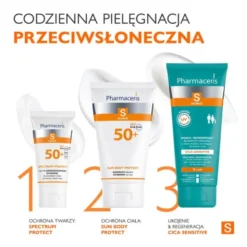 Pharmaceris S, barierowy balsam ochronny do ciała SPF 50+, 150 ml