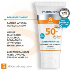 Pharmaceris S, bezpieczny krem ochronny do twarzy od 1. dnia życia, SPF 50+, 50 ml