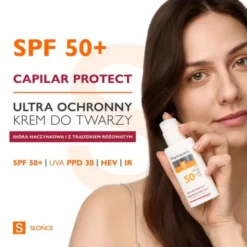 Pharmaceris S Capilar Protect, krem ochronny dla skóry naczynkowej i z trądzikiem różowatym SPF 50+, 50 ml