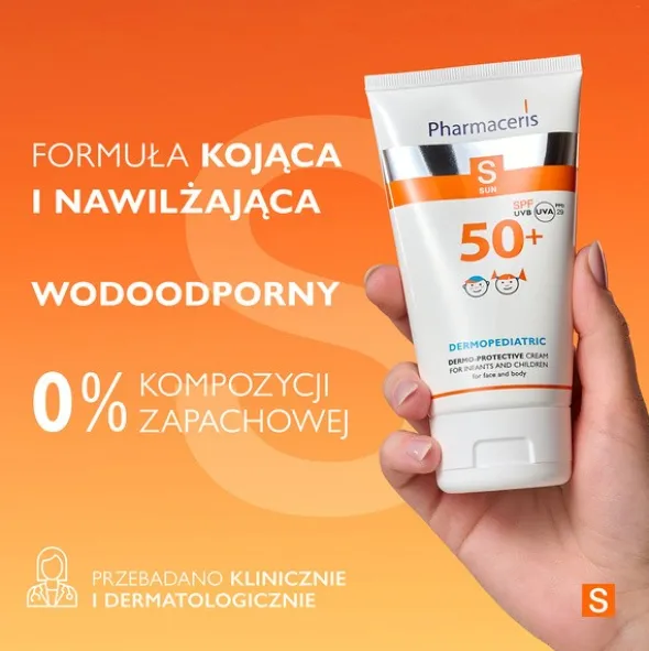 Pharmaceris S, krem ochronny na słońce, dla niemowląt i dzieci, SPF 50+, 125 ml
