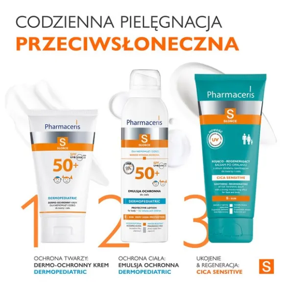 Pharmaceris S, krem ochronny na słońce, dla niemowląt i dzieci, SPF 50+, 125 ml