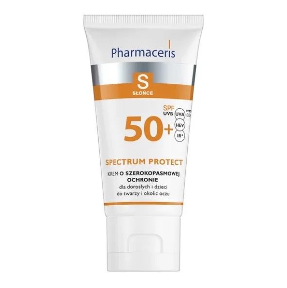 Pharmaceris S SPECTRUM PROTECT, krem o szerokopasmowej ochronie do twarzy i okolic oczu SPF 50+, 50 ml