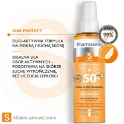 Pharmaceris S, suchy olejek ochronny do ciała SPF 50+, 200 ml