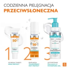 Pharmaceris S Transparent Mist Protect, antyoksydacyjna mgiełka ochronna do twarzy SPF 50+, 75 ml