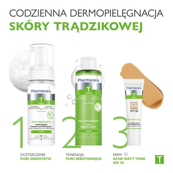 Pharmaceris T Acne Matt Tone, krem BB przeciwtrądzikowy, 02 natural, 30 ml