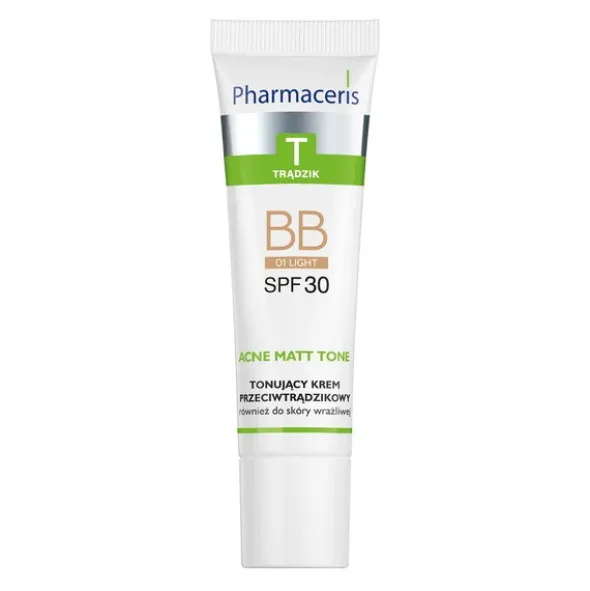 Pharmaceris T Acne Matt Tone, krem BB przeciwtrądzikowy, 01 light, 30 ml