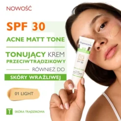 Pharmaceris T Acne Matt Tone, krem BB przeciwtrądzikowy, 01 light, 30 ml