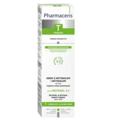 Pharmaceris T pureRetinol 0.3, krem z retinolem i retinalem na trądzik wieku dorosłego na noc, 40 ml