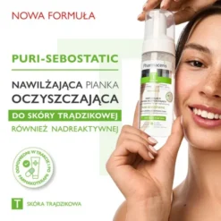Pharmaceris T Puri-Sebostatic, nawilżająca pianka oczyszczająca do skóry trądzikowej i nadreaktywnej, 150 ml