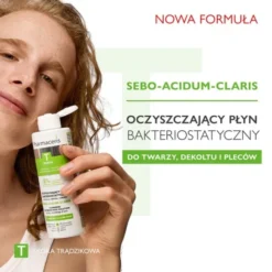 Pharmaceris T Sebo-Acidum-Claris, oczyszczający płyn bakteriostatyczny do twarzy, dekoltu i pleców, 190 ml