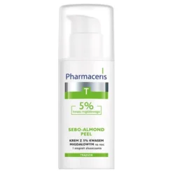 Pharmaceris T Sebo-Almond Peel 5%, krem z 5% kwasem migdałowym, na noc, I stopień złuszczania, 50 ml