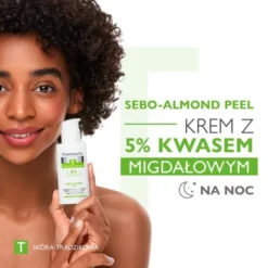 Pharmaceris T Sebo-Almond Peel 5%, krem z 5% kwasem migdałowym, na noc, I stopień złuszczania, 50 ml