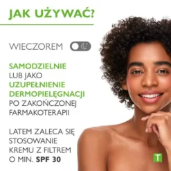 Pharmaceris T Sebo-Almond Peel 5%, krem z 5% kwasem migdałowym, na noc, I stopień złuszczania, 50 ml