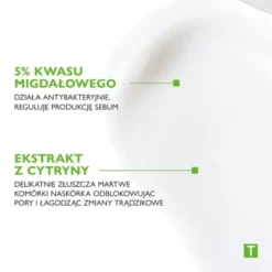 Pharmaceris T Sebo-Almond Peel 5%, krem z 5% kwasem migdałowym, na noc, I stopień złuszczania, 50 ml
