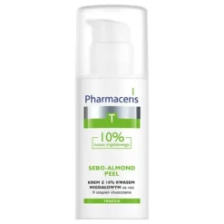 Pharmaceris T Sebo-Almond Peel 10%, krem z 10% kwasem migdałowym, na noc, II stopień złuszczania, 50 ml