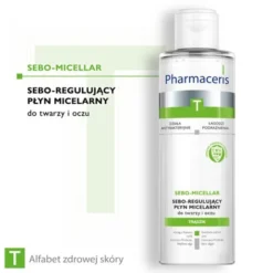 Pharmaceris T Sebo-Micellar, antybakteryjny płyn micelarny do twarzy i oczu, 200 ml