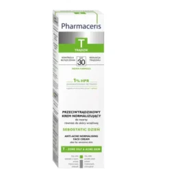 Pharmaceris T Sebostatic Day, Przeciwtrądzikowy Krem Normalizujący ,SPF30, 40 ml
