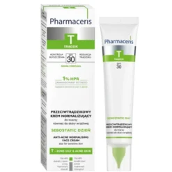 Pharmaceris T Sebostatic Day, Przeciwtrądzikowy Krem Normalizujący ,SPF30, 40 ml