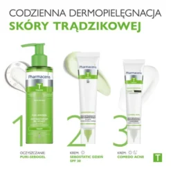 Pharmaceris T Sebostatic Day, Przeciwtrądzikowy Krem Normalizujący ,SPF30, 40 ml