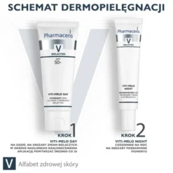 Pharmaceris V Viti-Melo Day, ochronny krem dla skóry z problemem bielactwa, do twarzy i ciała, SPF 50+, 75 ml