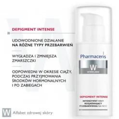 Pharmaceris W Depigment Intense, krem rozjaśniający przebarwienia na noc, 50 ml