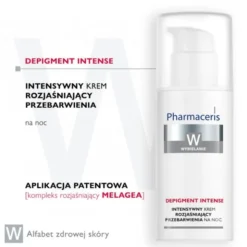 Pharmaceris W Depigment Intense, krem rozjaśniający przebarwienia na noc, 50 ml