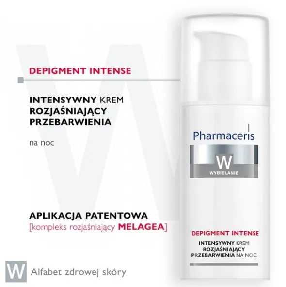 Pharmaceris W Depigment Intense, krem rozjaśniający przebarwienia na noc, 50 ml