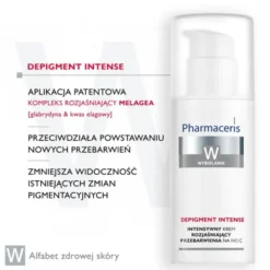 Pharmaceris W Depigment Intense, krem rozjaśniający przebarwienia na noc, 50 ml