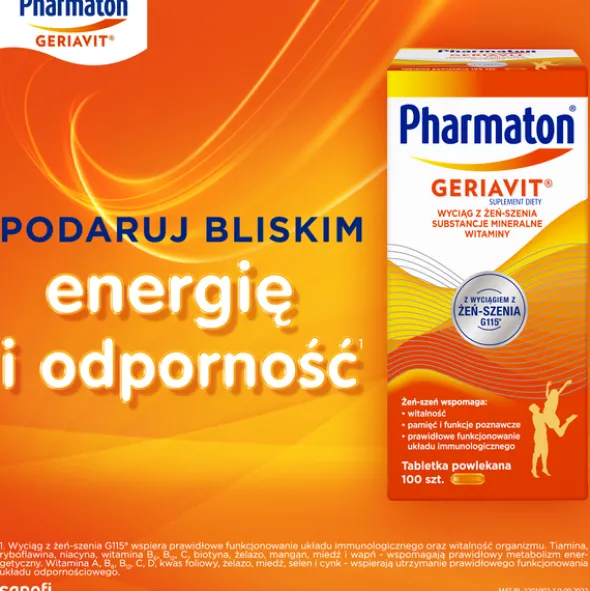 Pharmaton Geriavit, tabletki powlekane, 100 szt.
