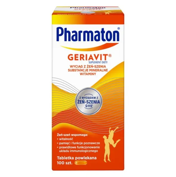 Pharmaton Geriavit, tabletki powlekane, 100 szt.