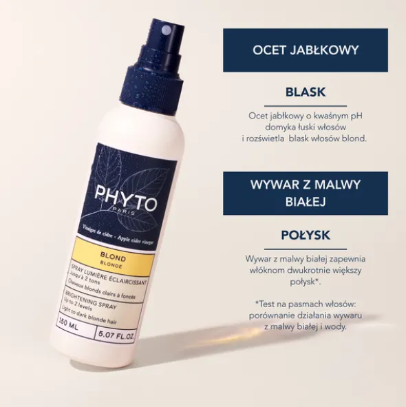 Phyto Blond, spray rozświetlający do włosów blond, 150 ml
