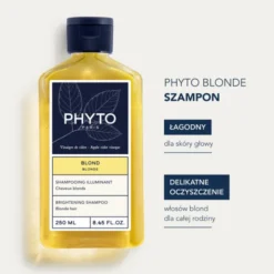 Phyto Blond, szampon rozświetlający do włosów blond, 250 ml