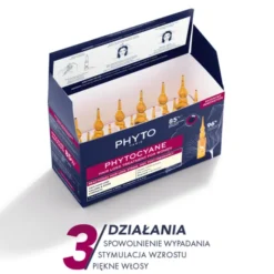 Phytocyane, kuracja przeciw wypadaniu włosów dla mężczyzn, 12 ampułek