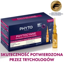 Phytocyane, kuracja przeciw wypadaniu włosów dla mężczyzn, 12 ampułek