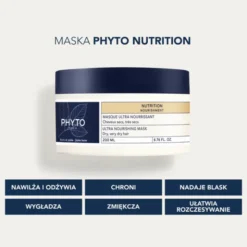 Phyto Nutrition, odżywcza maska do włosów z masłem jojoba, 200 ml