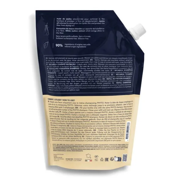 Phyto Nutrition, odżywczy szampon z olejem jojoba, włosy suche i bardzo suche, refill, 750 ml