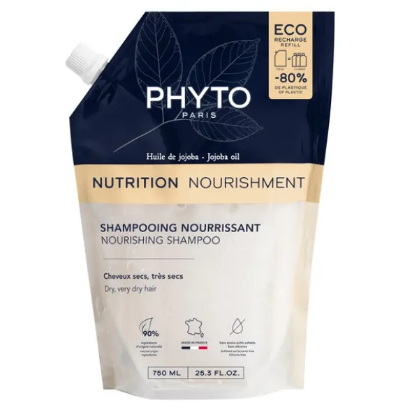 Phyto Nutrition, odżywczy szampon z olejem jojoba, włosy suche i bardzo suche, refill, 750 ml