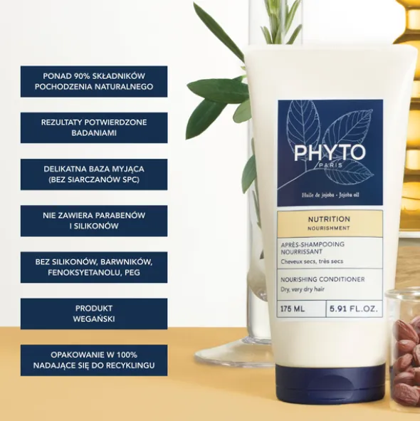 Phyto Nutrition, odżywka regenerująca z olejem jojoba, włosy suche i bardzo suche, 175 ml